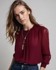 Brooklyn | Women Elegant Long Sleeve Ruffle Blouse