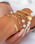 Luxe Layered Pearl Bracelet Set