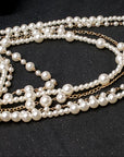 Boho Multi-Layered Pearl Statement Set