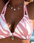 Bikini with Geometric Pattern in Bra Style