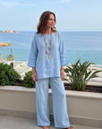 Prue | Oversized Tunic Wide Leg Pant Set