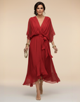 Margaret | Chiffon Dress with V-Neck