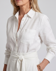 Jovie | Long Sleeve Button Front Wide Leg Jumpsuit
