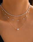 The Trinity Pearl Layer Necklace set