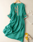 Taylor | Women Embroidered Ethnic Midi Dress