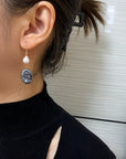 Peacock Pearl Drop Earrings