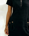 Bonnie™ | Cotton Zip-Front Pocket Dress