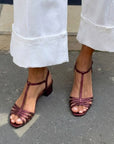 Metallic Heeled Sandals