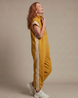 Lark | Zip Front Stripe Panel Jumpsuit