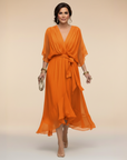 Margaret | Chiffon Dress with V-Neck