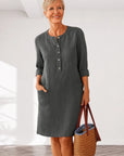 EVI | Casual women's dress with a loose fit and timeless look for everyday wear