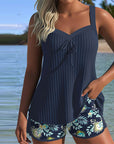 By Esmee® | Striped Tankini with Two-Piece Beach Shorts