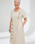 Linéora™ — Flowing striped dress with summer charm