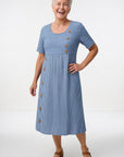 Linéora™ — Flowing striped dress with summer charm