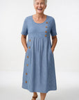 Linéora™ — Flowing striped dress with summer charm