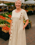 Lori | Striped Midi Dress – Effortless Comfort, Everyday Confidence