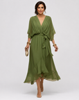 Margaret | Chiffon Dress with V-Neck