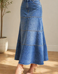 Mary | Mid-Length Denim Skirt