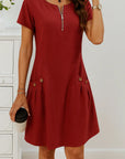 MARIELLA | Summer dress with elegant zipper, practical pockets, and daily comfort