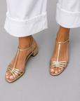 Metallic Heeled Sandals