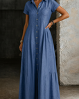 Eliza | Long Denim Dress
