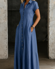 Eliza | Long Denim Dress