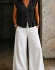 Viera | V-Neck Denim Top
