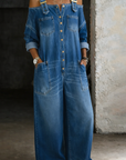 Sophia | Off Shoulder Denim Jumpsuit