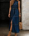 Madison | Button-Front Denim Dress
