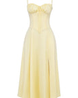 Samantha | Women’s Corset Midi Dress Flowing Skirt