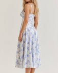 Samantha | Women’s Corset Midi Dress Flowing Skirt