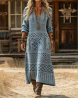 Evelyn | Vintage-Inspired Long Sleeve Casual Dress