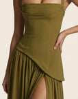 Reese | Lace-Up Back Maxi Corset Dress