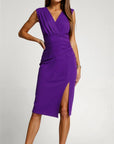 Stella | Women’s Elegant Slit Evening Midi Dress
