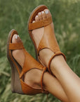 Ella | Women Spring Open Toe Wedge Sandals