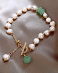 Natural Pearl & Jade Bracelet