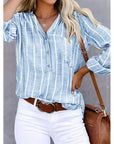 Mia | Women Summer Striped Casual Blouse