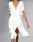 Emma | Women’s Summer V Neck Midi Dress