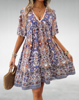 Lila | Women Summer Boho Paisley Mini Dress
