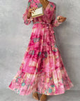 ZOEY | Vibrant floral wrap dress with flattering layered silhouette