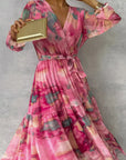 ZOEY | Vibrant floral wrap dress with flattering layered silhouette