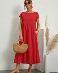 Gabrielle™ — Midi dress with timeless elegant fabric