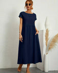 Gabrielle™ — Midi dress with timeless elegant fabric