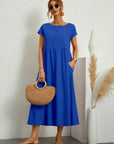 Gabrielle™ — Midi dress with timeless elegant fabric