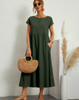 Gabrielle™ — Midi dress with timeless elegant fabric