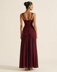 Reese | Lace-Up Back Maxi Corset Dress