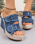 Atelier | Fray Edge Wedge Sandals