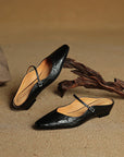 Hannah | Women Genuine Leather Slip-On Mules