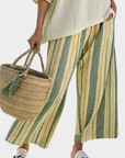 Ellowyn | Sophisticated Top & Striped Linen Pants