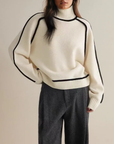 Michelle | Women’s Winter Color Block Turtleneck Sweater